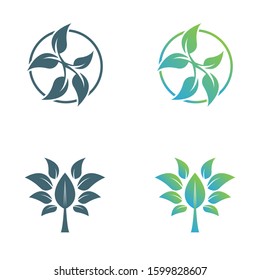 Abstract leaf logo vector symbol. Foliate symbol design.