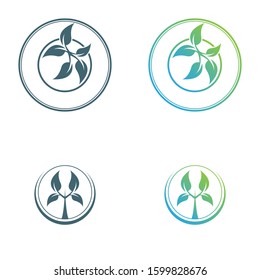 Abstract leaf logo vector symbol. Foliate symbol design.
