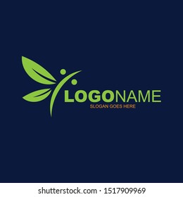 An abstract leaf making shape like butterfly 