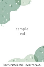 Abstract and leaf motif natural frame material