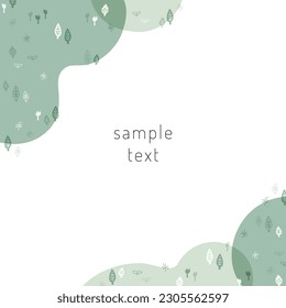 Abstract and leaf motif natural frame material