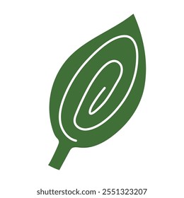 abstract leaf nature element icon isolated