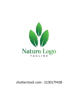 Logo de la naturaleza de la hoja abstracta Vector de signos creativos de plantilla