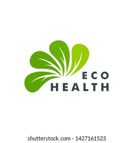 Abstract leaf nature logo template. Organic symbol icon logotype design vector illustration