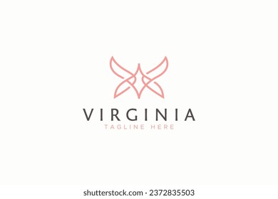 Abstract Leaf Nature Object for Business Logo Fashion Beauty Feminine Sign Symbol