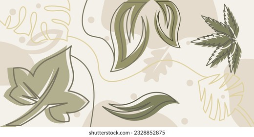 Abstract leaf nature Vector background for banner, poster, Web and packaging.