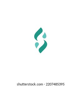 Resumen del diseño del logotipo vectorial de la naturaleza foliar