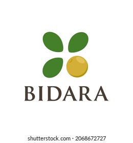 Abstract leaf and olive logo identity. Jujube fruit logo. Organic logo for vegetable oil, healthy food and brand identity