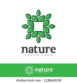 Abstract leaf ornament icon vector design bundle. alternative medicine concepts and health centers insignias - yoga and spiritual emblems. Isolated on white background