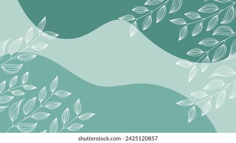 Abstract leaf pastel background. Abstract Floral Aesthetic background With Organic Shapes and Leaves. liquid shape art templates with floral elements. aesthetic Abstract leaf background.