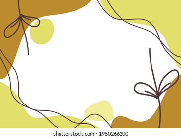 Abstract Leaf pastel universal artistic template. Good for cover, background, invitation, banner, brochure, poster, card, flyer. Yellow brown color