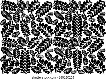 Abstract leaf pattern background - Illustration
Material, Textile, Pattern, Black and White Color