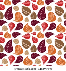 Abstract leaf pattern in editable vector format