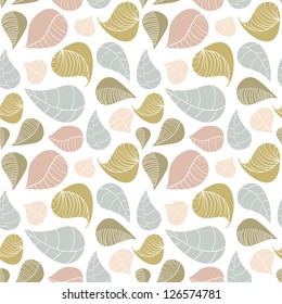 Patrón de hoja abstracta en formato vectorial editable