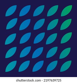 Abstract leaf pattern on dark blue background 