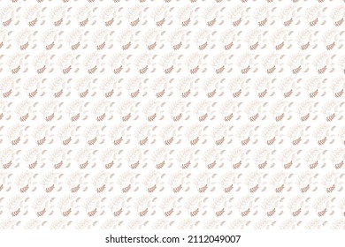 Abstract leaf pattern on white background, illustration, vector, pattern.