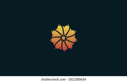 Abstract Leaf People Vector Logo Design Inspirations