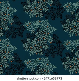 Abstract leaf repeating seamless pattern