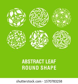 Abstract Leaf Round Shape Vector 260nw 1570783258 