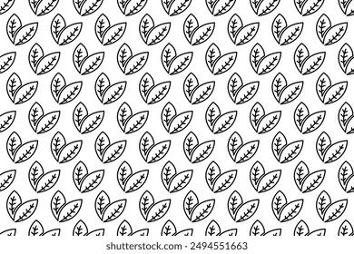 Abstract leaf seamless pattern background. Nature seamless pattern background