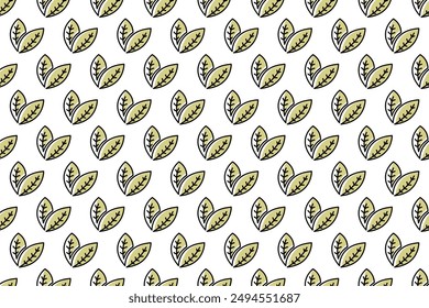 Abstract leaf seamless pattern background. Nature seamless pattern background