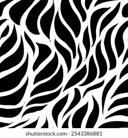 abstract leaf seamless pattern background