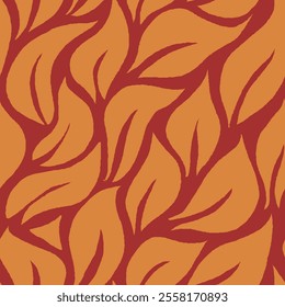 abstract leaf seamless pattern background, foliage seamless pattern for print, fabric, or wrapping paper.