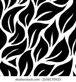 abstract leaf seamless pattern background, foliage seamless pattern for print, fabric, or wrapping paper.