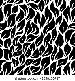 abstract leaf seamless pattern background, foliage seamless pattern for print, fabric, or wrapping paper.