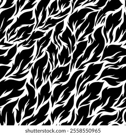 abstract leaf seamless pattern background, foliage seamless pattern for print, fabric, or wrapping paper.