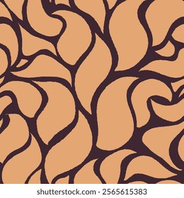 abstract leaf seamless pattern background, foliage seamless pattern for print, fabric, or wrapping paper.