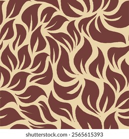 abstract leaf seamless pattern background, foliage seamless pattern for print, fabric, or wrapping paper.