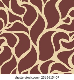 abstract leaf seamless pattern background, foliage seamless pattern for print, fabric, or wrapping paper.