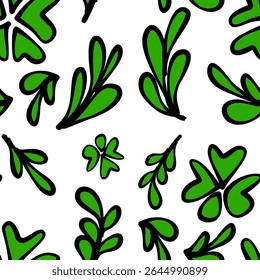abstract leaf seamless pattern background