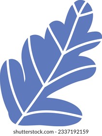 Abstract leaf shape. Collage element.