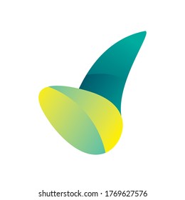Abstract leaf shape gradient style icon design, Logo brand and corporate theme Vector illustration