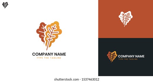Abstract Leaf Shape logo - All elements on this template are editable with vector software, suitable for Nature Business / Industry.