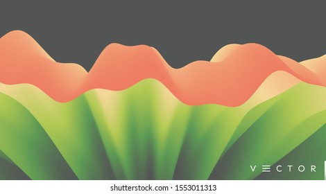 Abstract leaf texture. Floral background. Vector illustration with dynamic effect. 