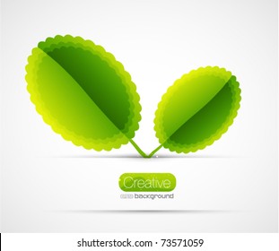 Abstract leaf vector background