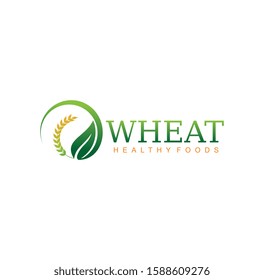 Abstract leaf and wheat logos, for business logos, food brands, restaurant logos
