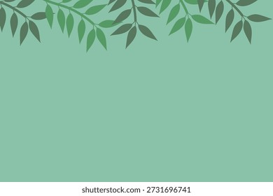 Fundo botânico abstrato do ramo foliar. Paleta silenciosa com uma composição orgânica estática. Ideal para usos digitais decorativos: papel de parede de mesa ou papel de parede de tela, fundo de apresentação, fundo de reunião virtual e pano de fundo de webinar.