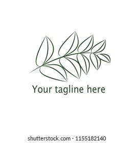 Abstract leaflet logo on a white background. Vector illustration