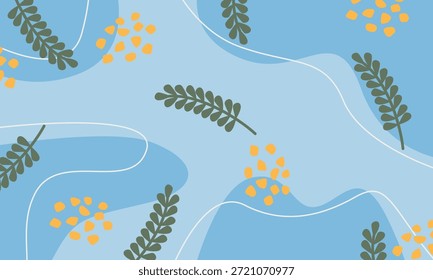 Abstrakte Blätter Hintergrund. Organische Formen trendigen Hintergrund, Banner und Tapete