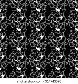 Abstract leafs pattern. Seamless background.