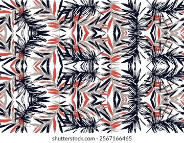 abstract leafs seamless pattern artwork for tshirt printing