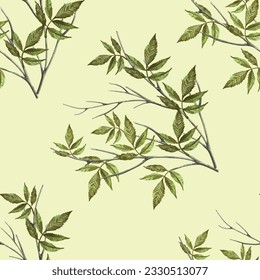 Abstract leafs vector background for greeting card