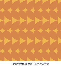 Abstract leafs vintage figures repeat pattern