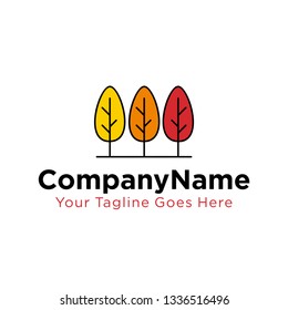 abstract leaf/tree logo design vector illustration. can be used for eco company, garden park/farm, agriculture, real estate, environment conservation. 