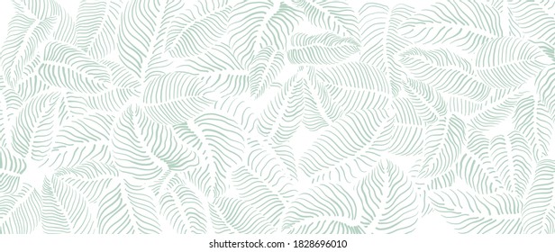 Abstract leave background pattern vector. Tropical monstera leaf design wallpaper. Botanical texture design for print, wall arts, and wallpaper.