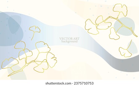 Abstract leave background pattern vector, Ginkgo biloba	